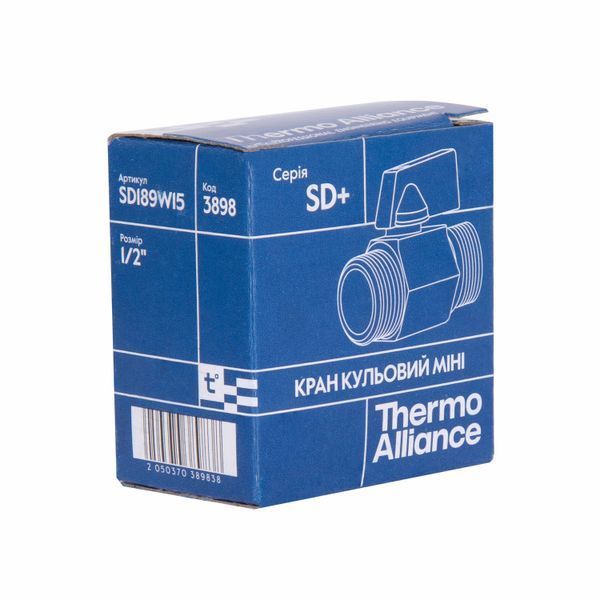 Кран кульовий Thermo Alliance Standart "Mini" 1/2" ЗР SD189W15 SD00006184 фото