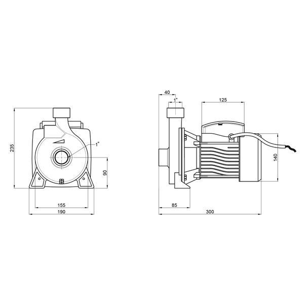 Насос поверхностный центробежный Thermo Alliance CPm158/1 0,75 кВт SD00046828 фото