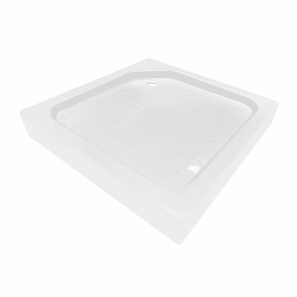 Душова кабіна Lidz Wawel SC90x90.SAT.LOW.FR, скло Frost 4 мм + Lidz Душовий піддон KAPIELKA ST90x90х14 SD00051441 фото