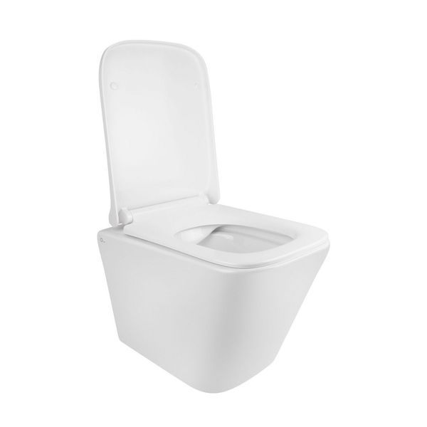 Готове рішення Qtap для ванної кімнати: підвісний унітаз Tern Rimless 490x340x350 + комплект інсталяції Nest 4 в 1 (квадратна клавіша Chrome) SD00043017 фото