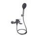 Змішувач для ванни Qtap Vlasta New (з душовим гарнітуром) QTVLA259GMB45643 Gunmetal Black PVD SD00051767 фото 1