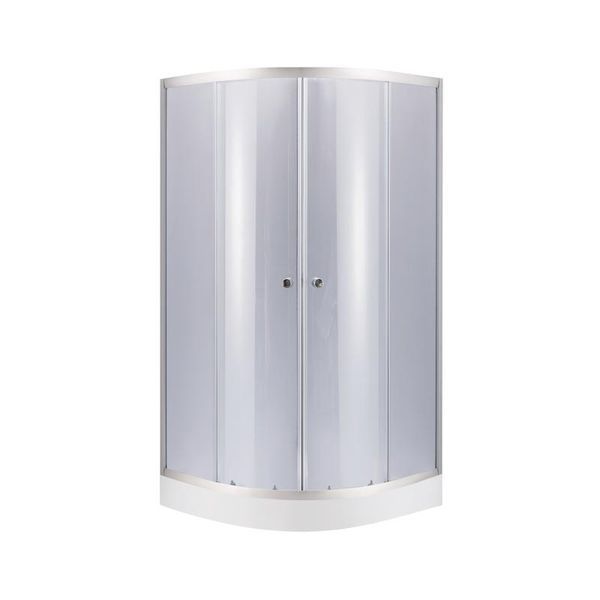 Душова кабіна Lidz Latwa SC80x80.SAT.LOW.GR, скло тон. 4 мм + Lidz Душовий піддон KAPIELKA ST80x80x15 SD00051438 фото