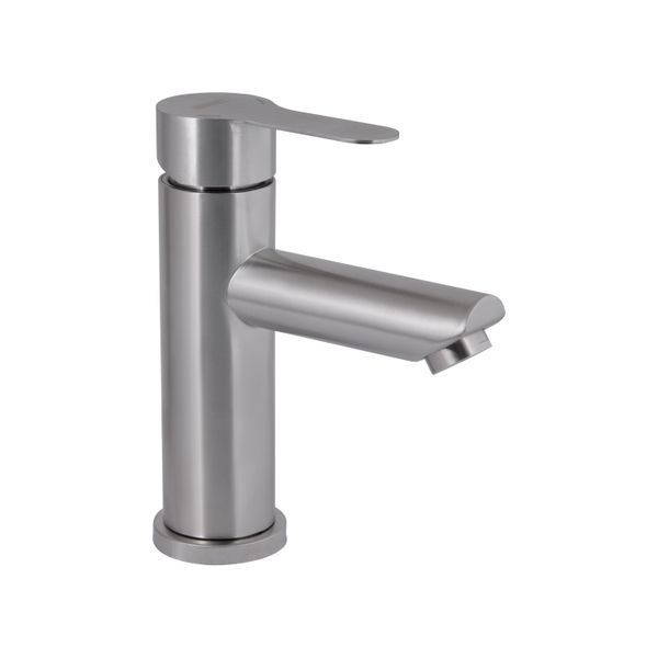 Змішувач для раковини Brinex Pure 001F низький Nickel BRIPUR001FNKL SD00053172 фото
