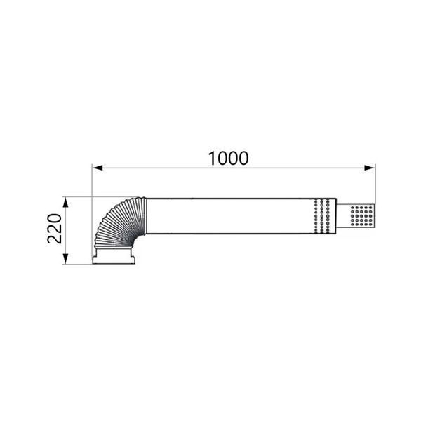 Комплект коаксиальный Thermo Alliance для турбированой газовой колонки 1000 мм, 60/90 SD00024554 фото