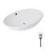 Комплект Qtap Dove: Раковина накладная овальная 635x420x150 мм White + Донный клапан PU02O SD00053433 фото