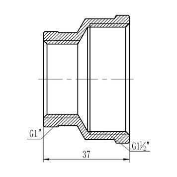 Муфта редукційна Thermo Alliance Forte 1&nbsp;1/2х1" ВВ SF3574025 SD00002548 фото