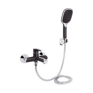 Змішувач для ванни Qtap Grand (з душовим гарнітуром) QTGRABCR006 Chrome/Black SD00039606 фото