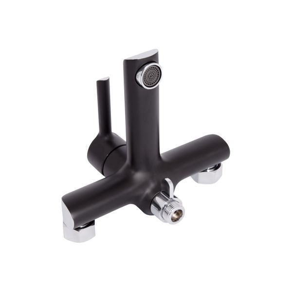 Змішувач для ванни Qtap Grand (з душовим гарнітуром) QTGRABCR006 Chrome/Black SD00039606 фото