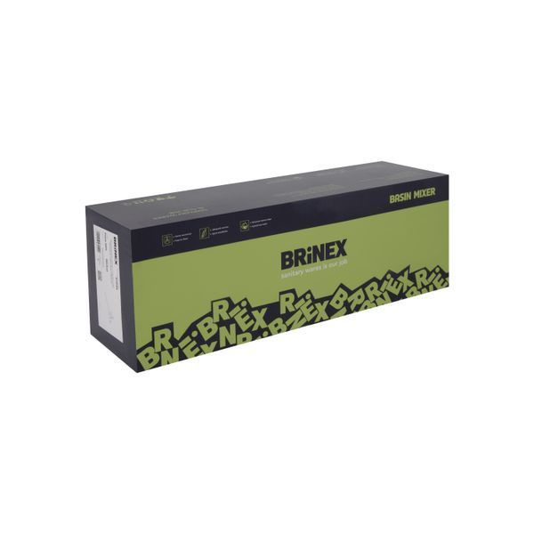 Змішувач для ванни Brinex Pure 005 з довгим поворотним виливом (з душовим гарнітуром) Nickel BRIPUR005NKL SD00053173 фото