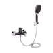 Змішувач для ванни Qtap Grand (з душовим гарнітуром) QTGRABCR006 Chrome/Black SD00039606 фото 1