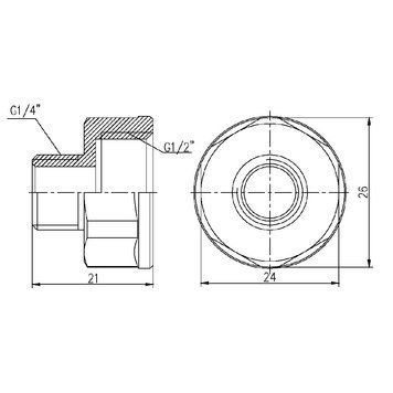Перехід Thermo Alliance Forte 1/2"х1/4" ВЗ SF360156 SD00002614 фото