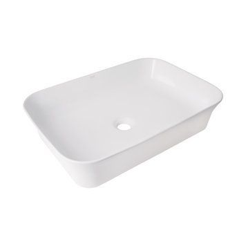 Раковина накладна Qtap Virgo N прямокутна без донного клапана WHITE QT18116308W SD00052613 фото