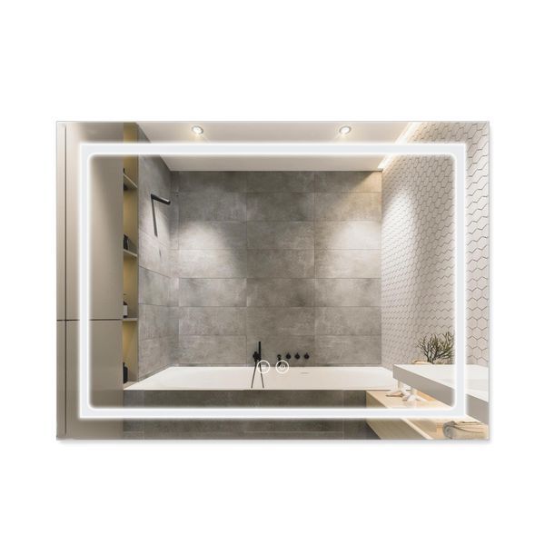 Дзеркало Qtap Mideya (DC-F904) 800х600 з LED-підсвічуванням Touch, з димером QT2078F904W SD00034651 фото
