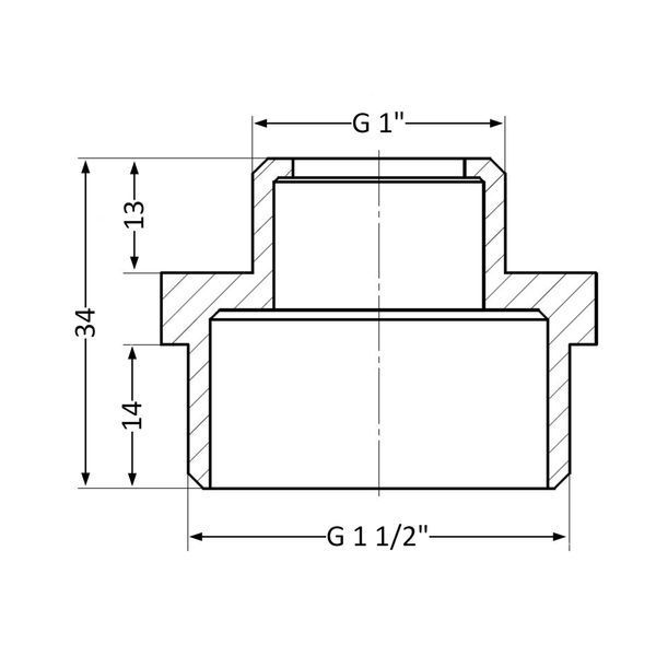Ніпель Thermo Alliance Standart 1&nbsp;1/2"х1" ЗР SD4084025 SD00047825 фото