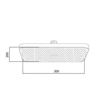 Лійка для верхнього душу Qtap Hlavova 300x200 мм прямокутна QTHLA107BLM45783 Black Matt SD00051907 фото