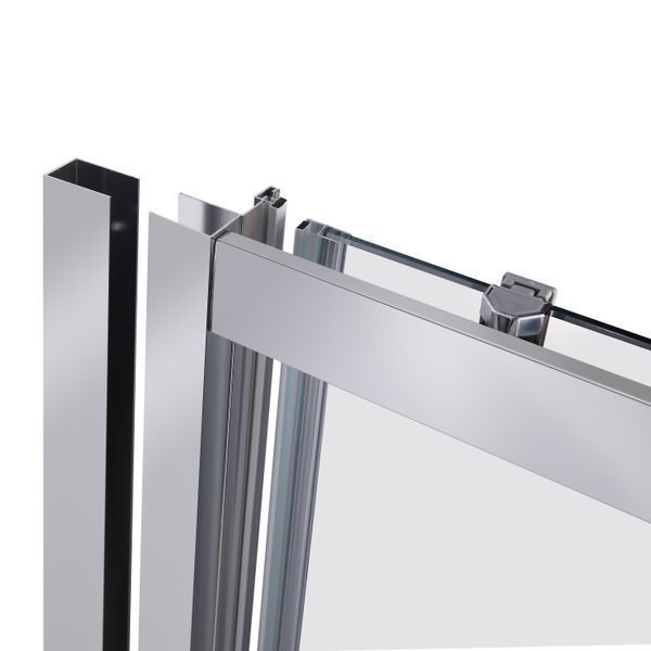 Душевая дверь в нишу Qtap Taurus CRM209-1.C6 90-100x200 см, стекло Clear 6 мм, покрытие CalcLess SD00045295 фото