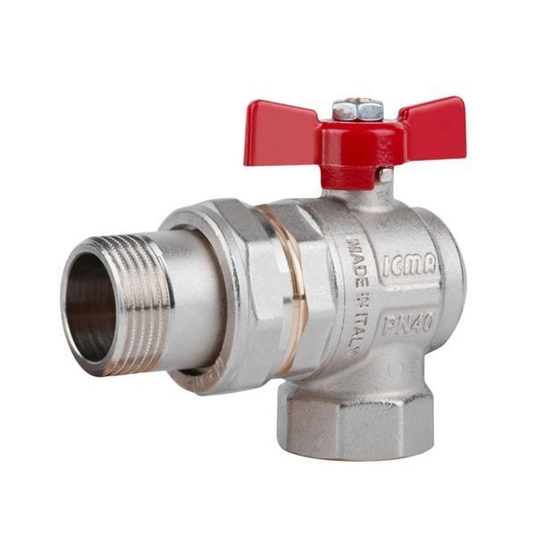 Кран кульовий Icma FAR. ROSSA 1" кутовий №361 SD00042359 фото