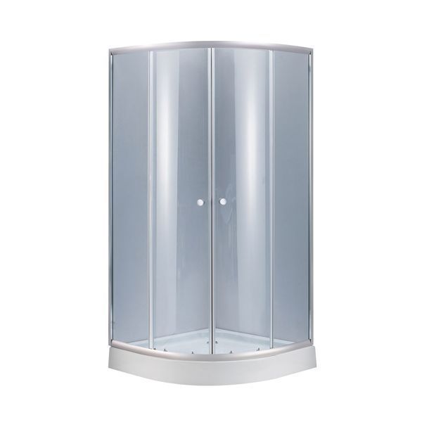 Душевая кабина Lidz Latwa SC90x90.SAT.LOW.GR, стекло тон. 4 мм + Lidz Душевой поддон KAPIELKA ST90x90x14 SD00051436 фото
