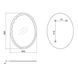 Зеркало Lidz Latwa 140.07.11 (1) 650х800 настенное овальное с декором LD78LA6580 SD00052525 фото 3