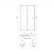 Душевая дверь в нишу Qtap Taurus CRM209-1.C6 90-100x200 см, стекло Clear 6 мм, покрытие CalcLess SD00045295 фото 2