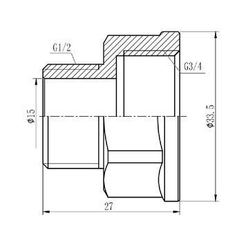 Перехід Thermo Alliance Forte 3/4"х1/2" ВЗ SF3602015 SD00002616 фото
