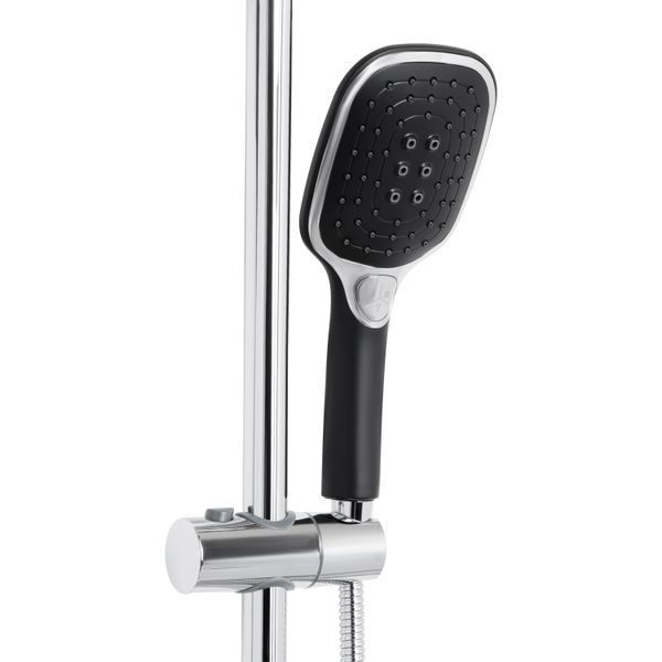 Душова система універсальна Qtap Grand на три споживача (з виливом) QTGRABCR1004 Chrome/Black SD00039609 фото