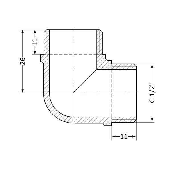 Кут Thermo Alliance Standart 1/2" ЗР SD41915 SD00047876 фото