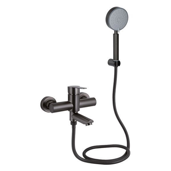 Смеситель для ванны Brinex Pure 006 с поворотным изливом (с душевым гарнитуром) Graphite BRIPUR006GRP SD00053176 фото