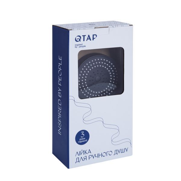 Лійка для ручного душу Qtap Rucni D 130 мм округла QTRUC125BLM45951 Black Matt SD00052075 фото