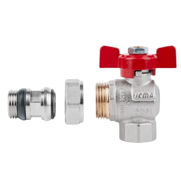 Кран кульовий Icma FAR. ROSSA 1/2" кутовий №362 SD00042360 фото
