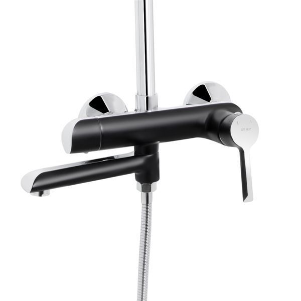 Душова система універсальна Qtap Grand на три споживача (з виливом) QTGRABCR1004 Chrome/Black SD00039609 фото