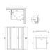 Душова кабіна Lidz Wawel SC100x80.SAT.LOW.FR, скло Frost 5 мм + Lidz Душовий піддон KAPIELKA ST100x80х14 SD00051439 фото 3
