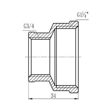Муфта редукційна Thermo Alliance Forte 1&nbsp;1/4х3/4" ВВ SF3573220 SD00002553 фото
