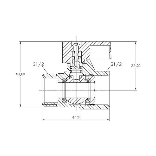 Кран шаровой "мини" Thermo Alliance Forte 1/2" ВНР SF266W15 SD00025315 фото