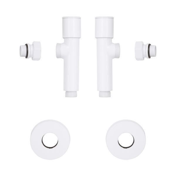 Комплект кранів Thermo Alliance Standart 1/2" З для рушникосушарки кутовий білий SF395W15W SD00053595 фото