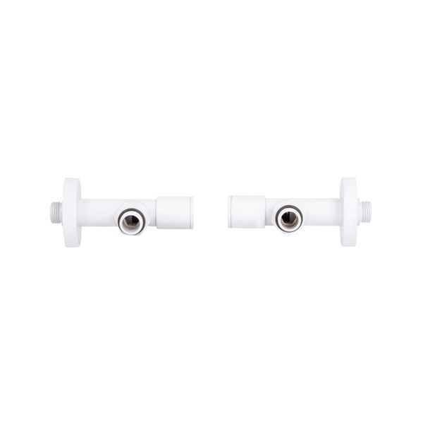 Комплект кранів Thermo Alliance Standart 1/2" З для рушникосушарки кутовий білий SF395W15W SD00053595 фото