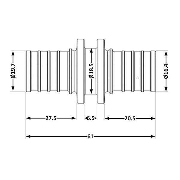 Перехідник під натяжну гільзу Icma №1032 d20х2,8-25х3,5 851032GXGW05 SD00053864 фото
