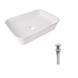 Комплект Qtap Virgo N: Раковина накладная 560x380x130&nbsp;мм, White, прямоугольная + Донный клапан Pop-up PU02 SD00054586 фото 2