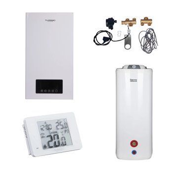 Комплексне рішення Thermo Alliance для котельні: електричний котел 12 кВт + комплект підключення бойлера + комбінований підлоговий водонагрівач 120 л SD00053274 фото