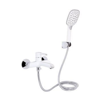 Змішувач для ванни Qtap Grand (з душовим гарнітуром) QTGRAWCR006 Chrome/White SD00039611 фото