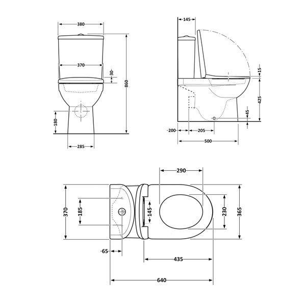 Унітаз підлоговий Qtap Swan Ultra Quiet з сидінням Soft-close 640x360x835 мм QT16222182TW White SD00053263 фото