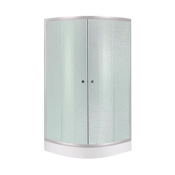 Душова кабіна Lidz Latwa SC80x80.SAT.LOW.FR, скло Frost 4 мм + Lidz Душовий піддон KAPIELKA ST80x80x15 SD00051437 фото
