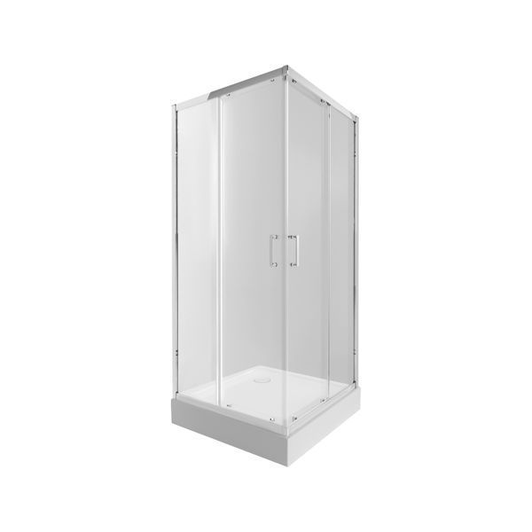 Набір Qtap душова кабіна Taurus CRM1099SC6 Clear 2020x900x900 мм + піддон Tern 309912C 90x90x12 см з сифоном SD00048948 фото