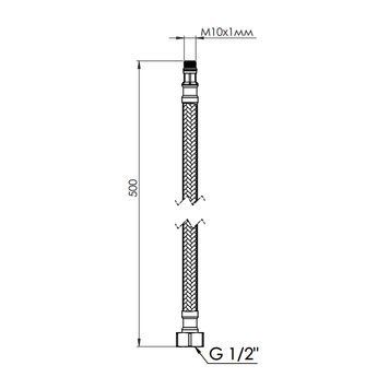Гнучка підводка для води Thermo Alliance Forte М10 50 см (пара) SF390W50 SD00039905 фото