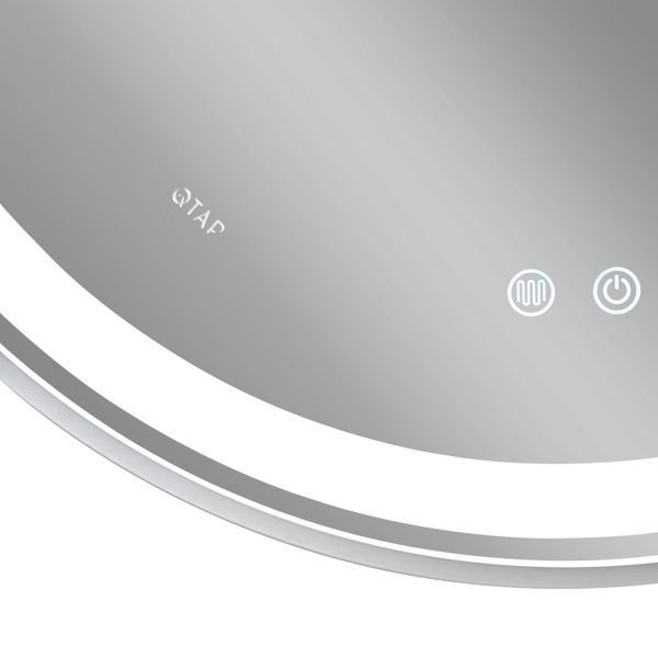 Зеркало Qtap Gemini 800х700 с LED-подсветкой Touch, с антизапотеванием, с диммером, рег. темп. цвета (3000-6500K) Reverse QT2578R8071W SD00052318 фото