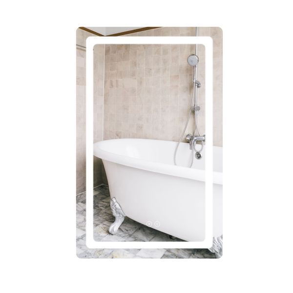 Дзеркало Qtap Mideya (DC-F911) 500х800 з LED-підсвічуванням Touch, з антизапотіванням, димером QT2078F911W SD00036737 фото