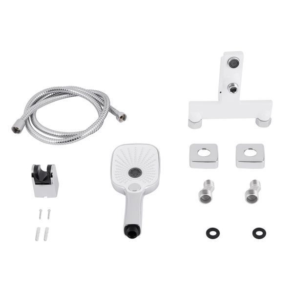 Смеситель для ванны Qtap Gemini (c душевым гарнитуром) QTGEM259CRW45683 Chrome/White SD00051807 фото