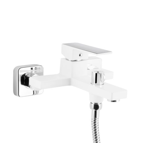 Смеситель для ванны Qtap Gemini (c душевым гарнитуром) QTGEM259CRW45683 Chrome/White SD00051807 фото