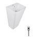 Комплект Qtap Tern: Раковина напольная моноблок 440х380х830 мм White + Донный клапан PU02O SD00053444 фото