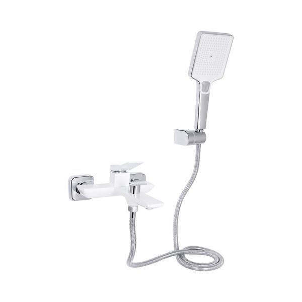 Смеситель для ванны Qtap Presto (c душевым гарнитуром) QTPRE259CRW45579 Chrome/White SD00051703 фото